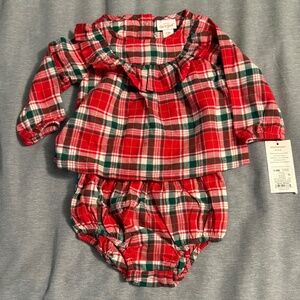 Cat & Jack 2 piece Flannel Plaid Outfit